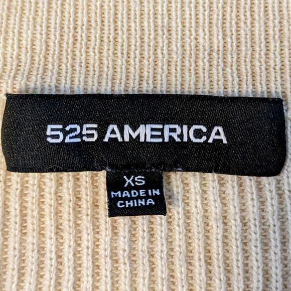 525 America Natural Color Draped Front Lightweight Cotton Pullover Sweater Sz XS - Picture 7 of 7